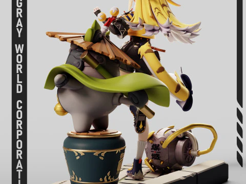Ju Fufu Zenless Zone Zero 3D Print Model