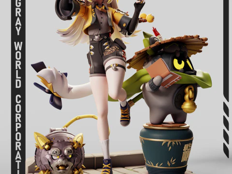 Ju Fufu Zenless Zone Zero 3D Print Model