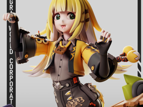 Ju Fufu Zenless Zone Zero Model Cetak 3D