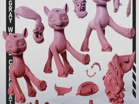 Izzy Moonbow My Little Pony 3D 打印模型