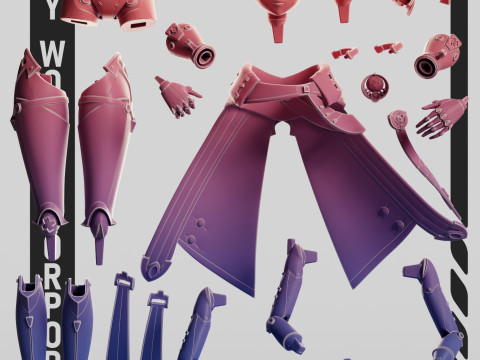 Ineffa Genshin Impact Modello di stampa 3D