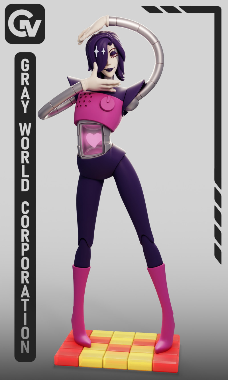 Mettaton Undertale 3D 打印模型 .c4d .max .obj .3ds .fbx .stl .blend 