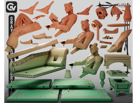 Alhaitham 2 Genshin Impact Modello di stampa 3D