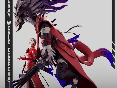 Gelombang Wuthering Mimpi Buruk Yang Menyimpang Bekas Luka Model Cetak 3D