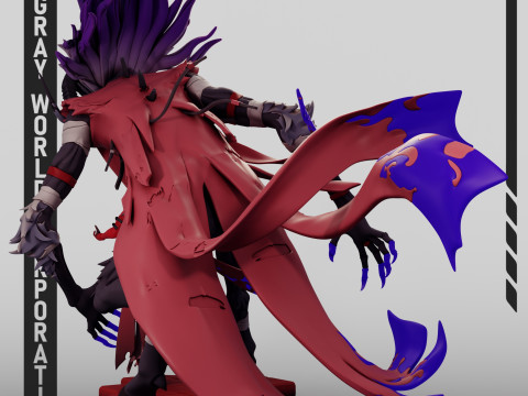 Gelombang Wuthering Mimpi Buruk Yang Menyimpang Bekas Luka Model Cetak 3D