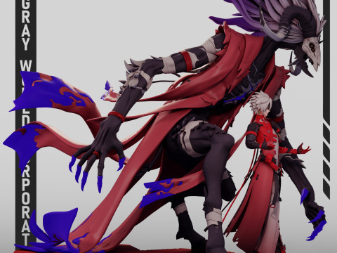 Gelombang Wuthering Mimpi Buruk Yang Menyimpang Bekas Luka Model Cetak 3D