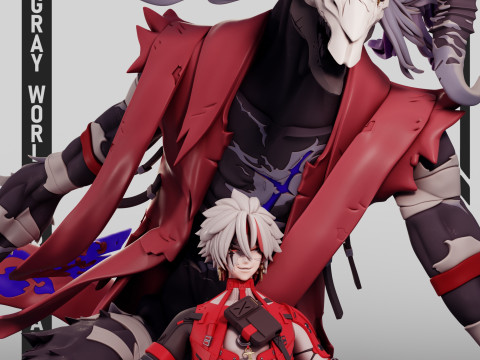 Gelombang Wuthering Mimpi Buruk Yang Menyimpang Bekas Luka Model Cetak 3D