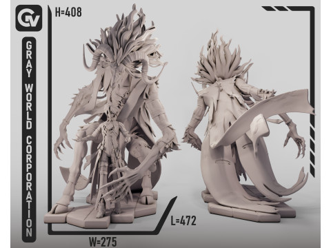 Gelombang Wuthering Mimpi Buruk Yang Menyimpang Bekas Luka Model Cetak 3D