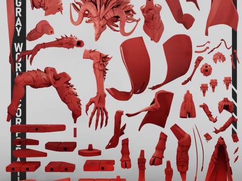 Gelombang Wuthering Mimpi Buruk Yang Menyimpang Bekas Luka Model Cetak 3D