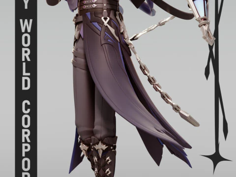 Flins Genshin Etkisi 3D Baskı Modeli