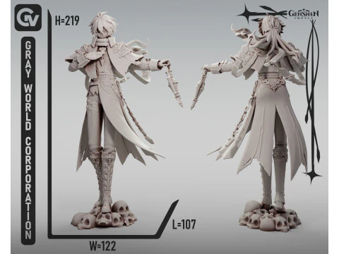 Flins Genshin Impact 3D Print Model