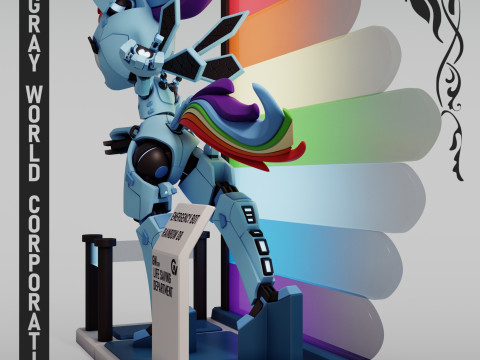 Emergency Bot Rainbow D8 My Little Pony 3D Принт Модель