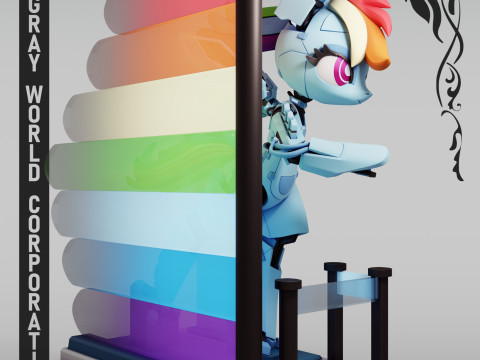 Emergency Bot Rainbow D8 My Little Pony 3D Принт Модель