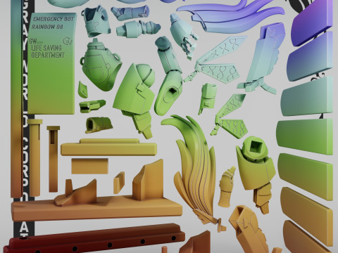 Emergency Bot Rainbow D8 My Little Pony 3D Принт Модель