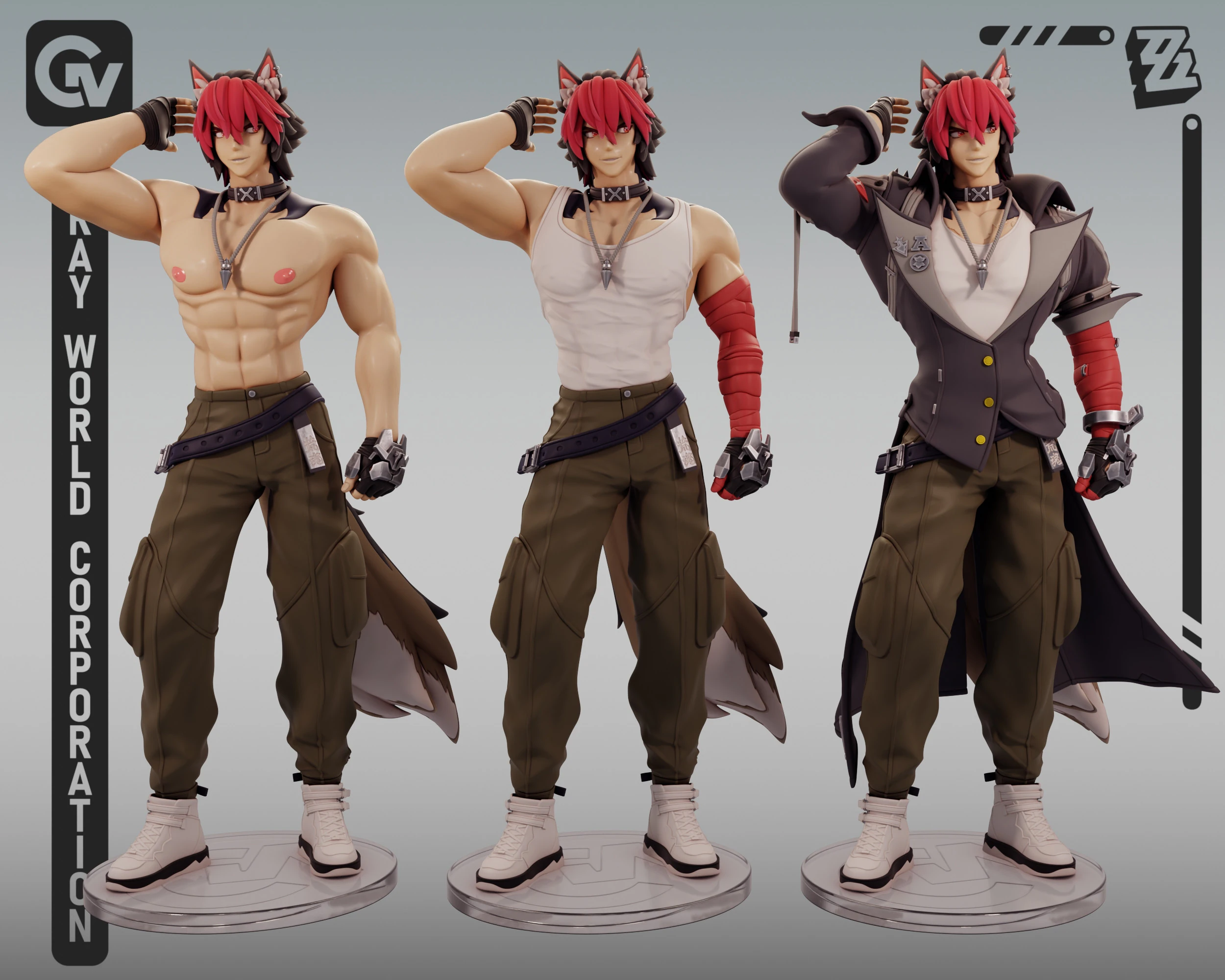 Komano Manato 2 Zenless Zone Zero 3D Print Model .c4d .max .obj .3ds .fbx .stl .blend 
