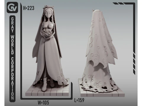 Emily Corpse Bride 3D Print Model