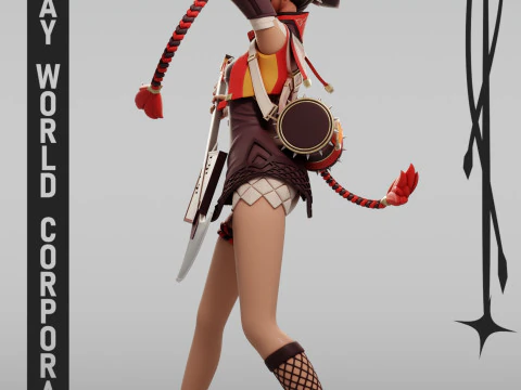 Xinyan 2 Genshin Impact 3D Print Model