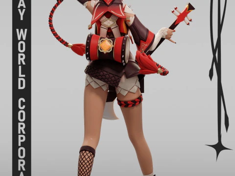 Xinyan 2 Genshin Impact 3D Print Model
