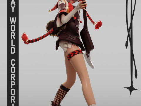 Xinyan 2 Genshin Impact 3D Print Model