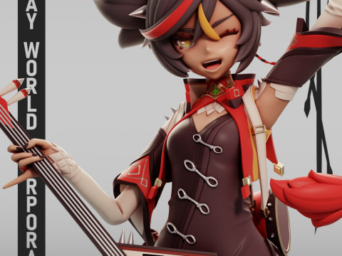 Xinyan 2 Genshin Impact 3D Принт Модель