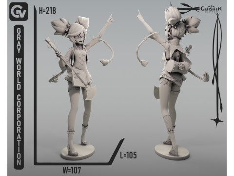 Xinyan 2 Genshin Impact 3D Принт Модель