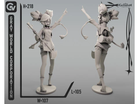 Xinyan 2 Genshin Impact 3D Print Model
