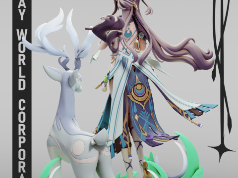 Lauma Genshin Impact 3D Druckmodell