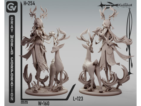 Lauma Genshin Impact 3D Druckmodell