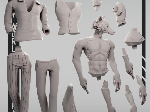 Legoshi Beastars 3D Print Model