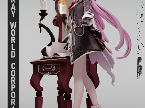 Rail étoilé Honkai d'Evernight Modèles 3D en vedette