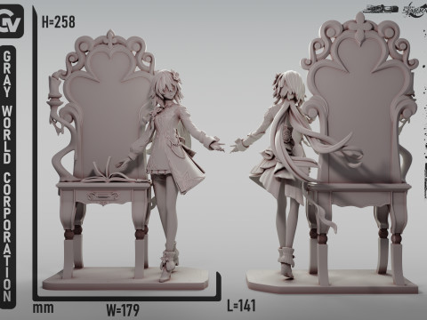 Rail étoilé Honkai d'Evernight Modèles 3D en vedette