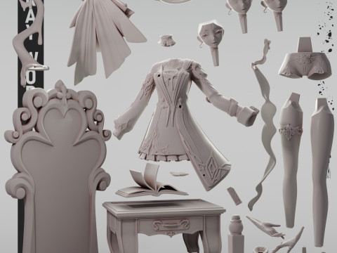 Rail étoilé Honkai d'Evernight Modèles 3D en vedette