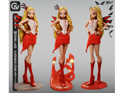 Diaspro Fairy Form Winx Club 3D Print Model