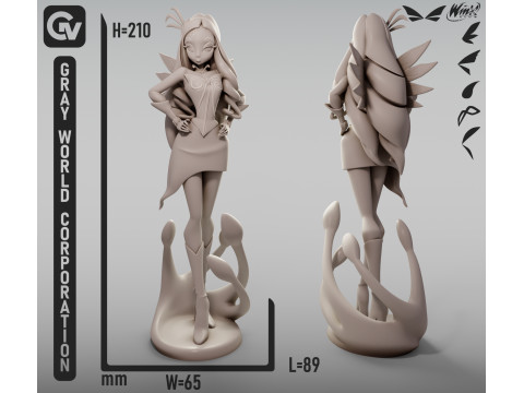 Diaspro Fairy Form Winx Club 3D Print Model