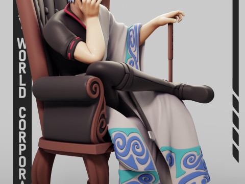 Гінтокі Саката Гінтама 3D Принт Модель