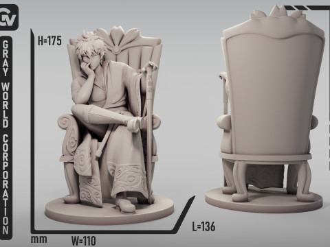 Гінтокі Саката Гінтама 3D Принт Модель