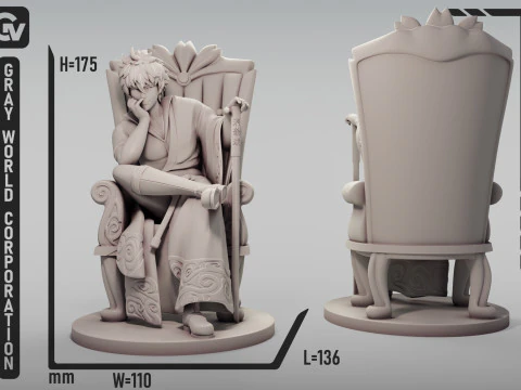 Gintoki Sakata Gintama 3D Print Model
