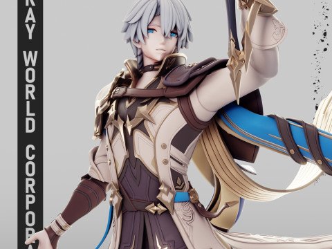 Szyna gwiaździsta Phainon Honkai Model do druku 3D