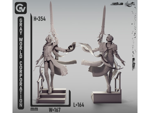 Szyna gwiaździsta Phainon Honkai Model do druku 3D