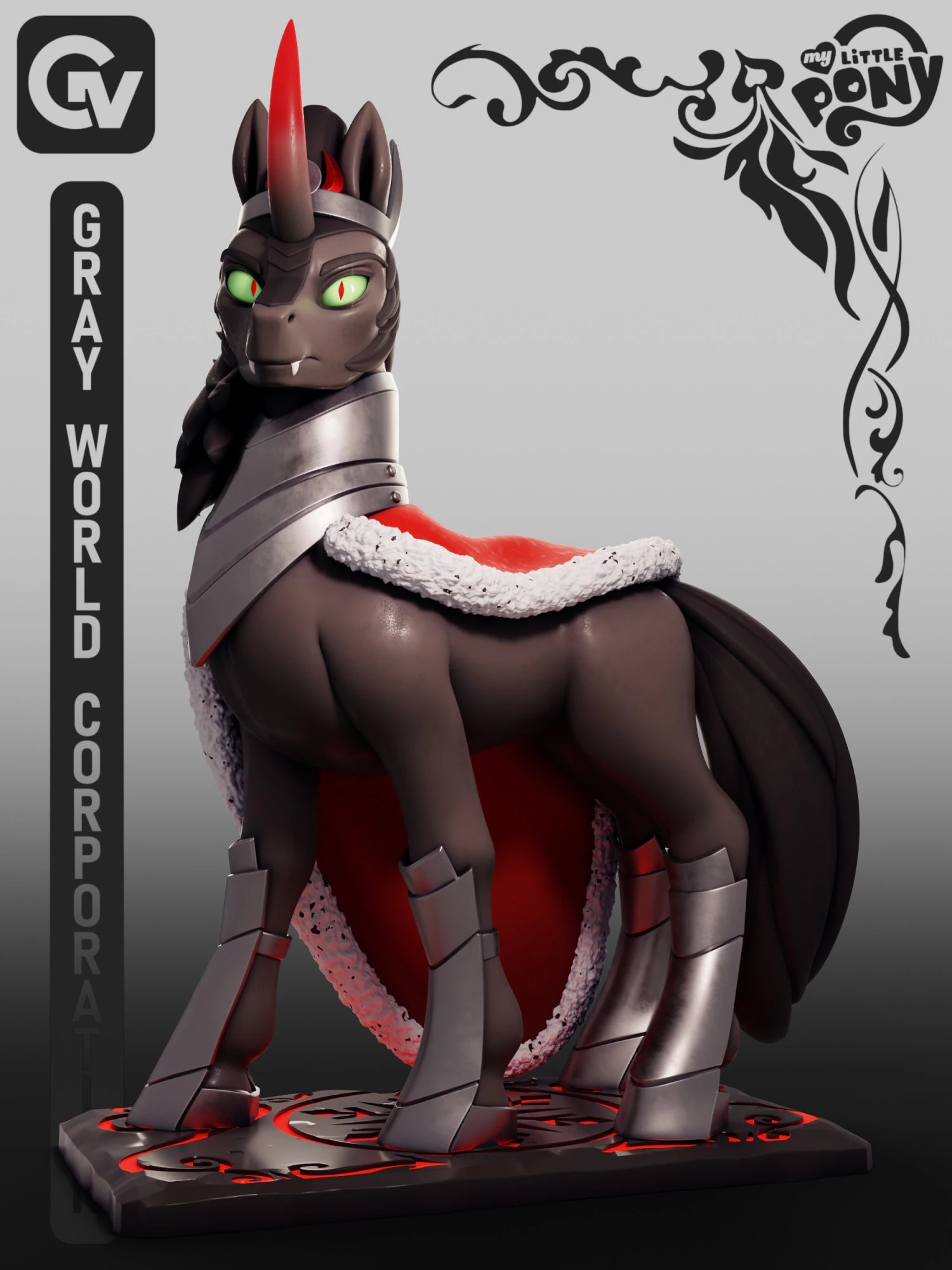 King Sombra My Little Pony 3D Print Model .c4d .max .obj .3ds .fbx .stl .blend 