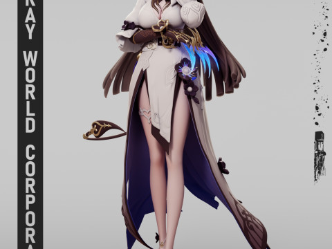 The Dahlia Honkai Star Rail 3D Print Model