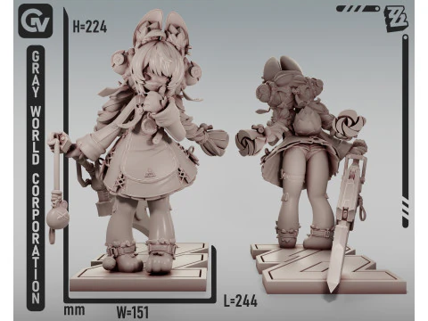 Zhao 1 Zenless Zone Zero 3D Print Model