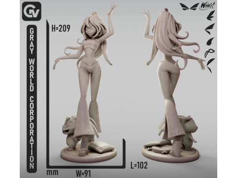 Bloom Winx Club 3D Print Model