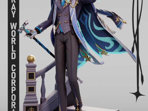 Neuvillette Melusent Regalo Genshin Impact Modello di stampa 3D