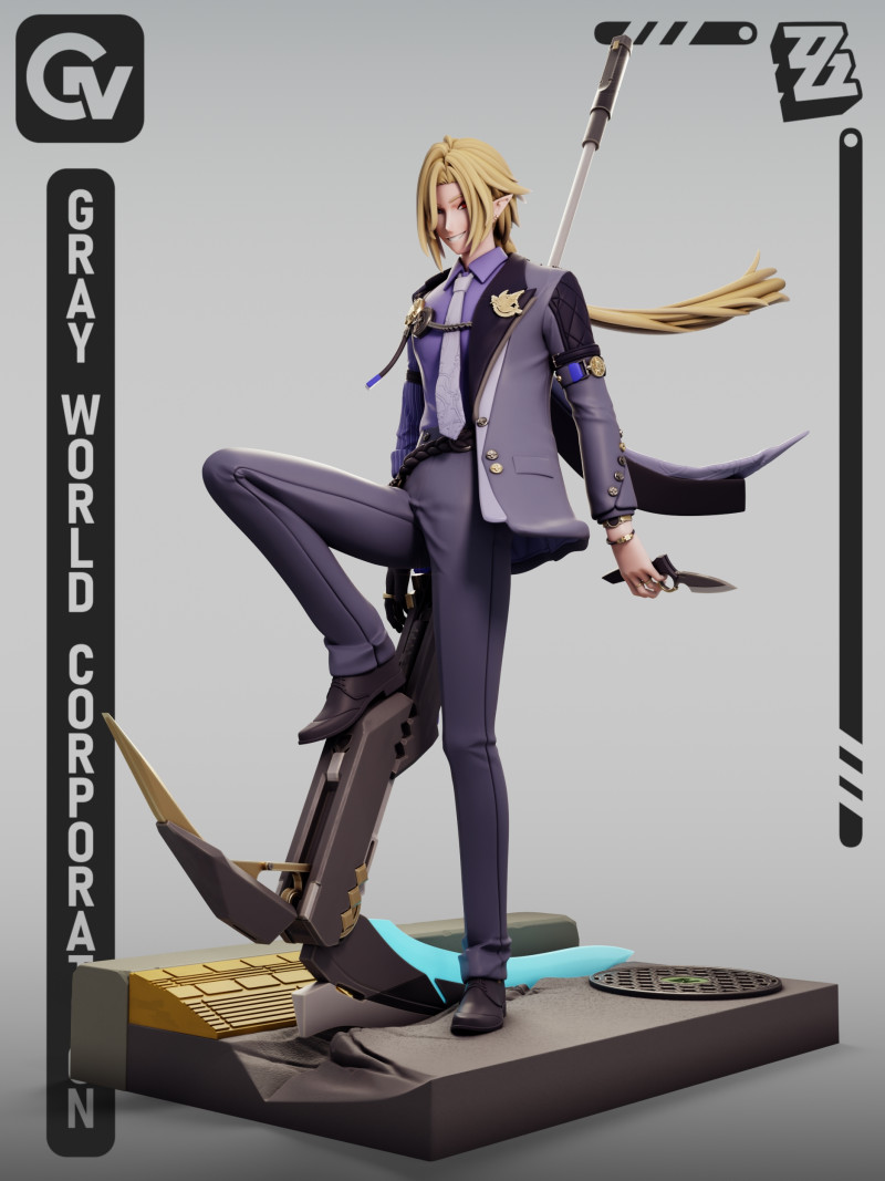 Hugo Vlad Zenless Zone Zero 3D Print Model .c4d .max .obj .3ds .fbx .stl .blend