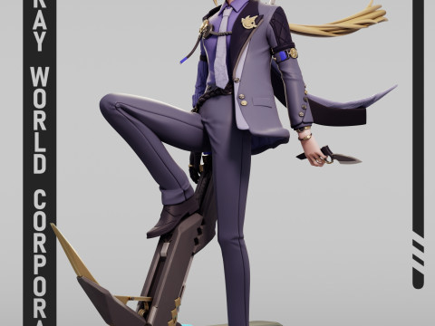 ヒューゴ・ヴラド・ゼンレス・ゾーン・ゼロ 3Dプリントモデル