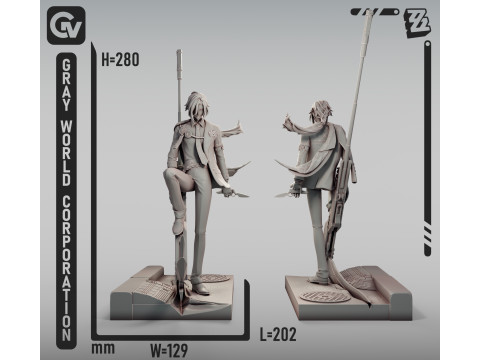 Hugo Vlad Zenless Zone Zero 3D Print Model