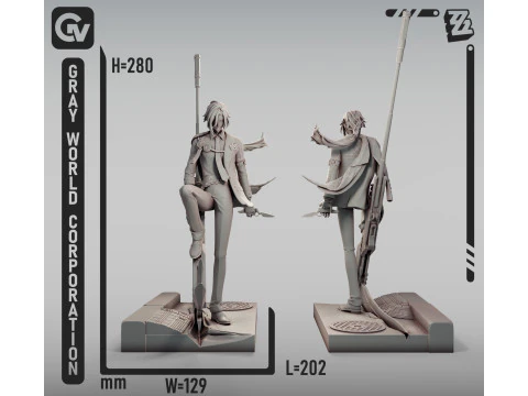 Hugo Vlad Zenless Zone Zero 3D Print Model