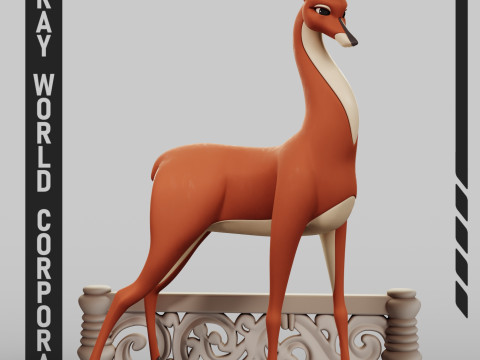 Altın Antilop 3D Baskı Modeli
