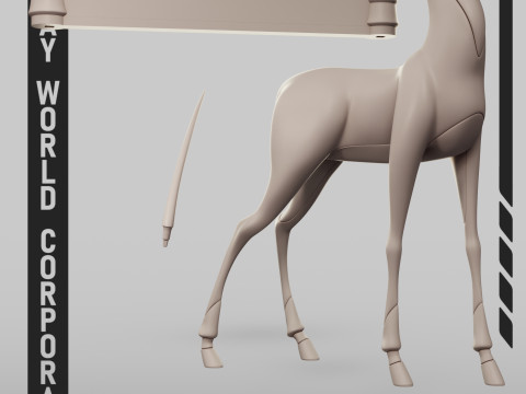 Altın Antilop 3D Baskı Modeli